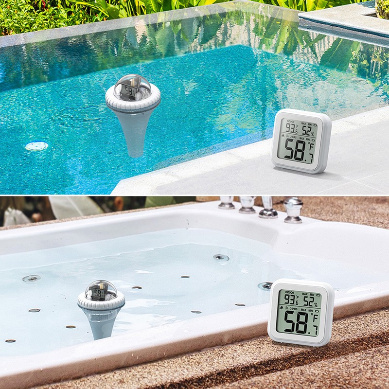 Wireless Pool Thermometer High Accuracy Time Data Recording Waterproof Digital