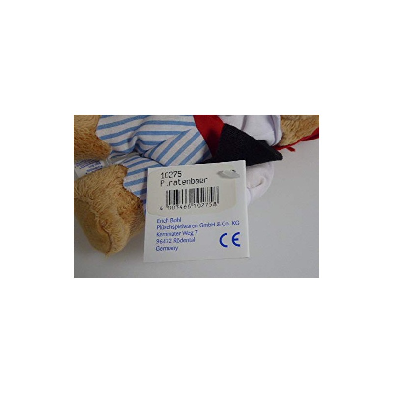 EBO 10275 Pirate Bear 14 cm