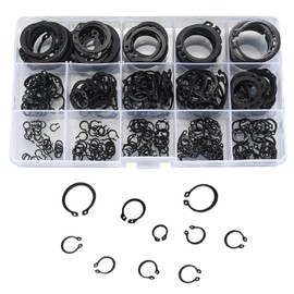 Retaining Rings | C-Clip External Retaining Ring | Snap Rings, Retaining Rings with Storage Box, Bearing C-Type Retaining Ring with 15Sizes