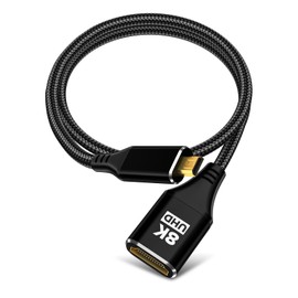 KOMGILK 8K Micro HDMI to HDMI Adapter 1.5Ft, Micro HDMI Male to HDMI Female Cable with 8K@60Hz, 4K@120Hz HDR 3D 48Gbps High Speed, Compatible with DSLR,Projector, Tablet, Graphics Card,Camcorder