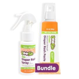 Boogie Maximum Strength Diaper Rash Bundle, Extra Strength Paste in Applicator Tube, 4 oz. + Diaper Rash Cream Spray, 1.7 oz