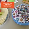 IMUSA 12" Insulated Microwaveable Cloth Tortilla Warmer (Calabera, Dia de