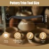 Double-Ended Pottery Trimming Tools, Stainless Steel Ceramic Tools-Durable, Rust-Resistant &