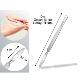 Callus Scraper Callus Remover Set Foot Care Instrument Cream Remover Blunt Curved + Straight Foot Care Cream Scraper Made of Stainless Steel Pedicure Scraper for Gentle Removal of Calluses