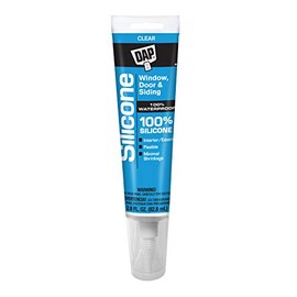 DAP 100% Silicone Rubber Window, Door, and Siding Sealant, Clear, 2.8 Oz (7079800753)