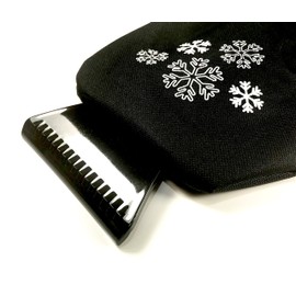 Glart - Professioneller Autoscheiben Eiskratzer mit wärmendem Handschuh, Schneekratzer Auto, stabil & langlebig