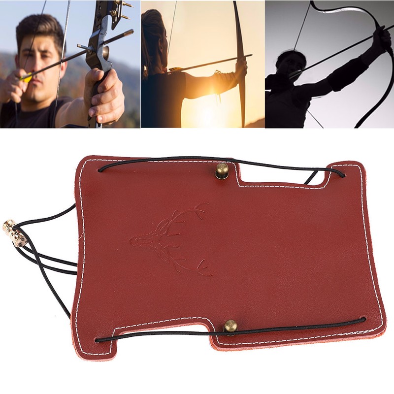 Cowhide Arm Protection Adjustable Arm Guard for Traditional Bow Hunting