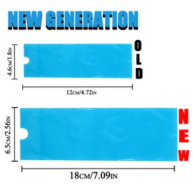 Beoncall Pen Machine Covers Large - 200pcs 2.56 * 7in Cartridge Machine Covers Pen Bags Gun Sleeves Blue Filter Pen Type Bag for Tattooing Cartridge Machine Pen Grips Cleaning Supplies…