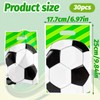 FUNCANDLE 30 Pcs Soccer Gift Bags with handles,Plastic Tote Bags,