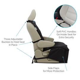 Dog Car Front Seat Cover Pet Bucket Seat Covers Luxury Washable Material Waterproof Nonslip Pet Single Seat Cover for Cars Truck SUV Seatbelt Leash Included