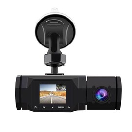 Riloer 1080P Dual Dash Cam Front and Indoor Camera, IR Night Vision Car Driving Recorder, Universal Car Accessories