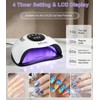 Qixeva UV Lamp for Gel Nails, 380 W UV Lamps,