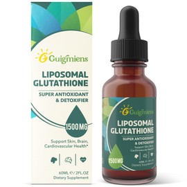 Guigmiens Liposomal Glutathione 1500 MG, Superior Absorption, Liquid Glutathione Supplement, Powerful Antioxidant, Liver Detox, Immune Enhancer, Soy-Free, Non-GMO, Vegan & Gluten Free, 2.02 fl.oz