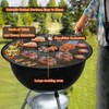Charkettle Round Griddle Flat Top Plate with Support Rack, Compatible