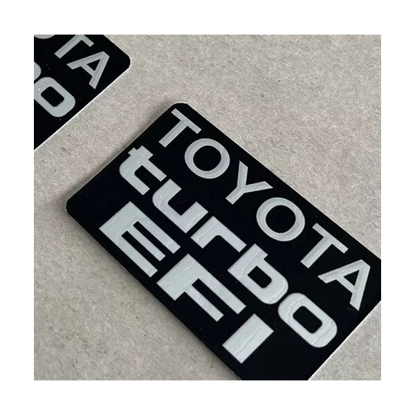 Toyota Turbo Pickup Truck Emblem badge overlay For 1985,1986,1987 2pc