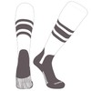 PEAR SOX OTC Baseball Softball Stirrup Socks (B, 5in) White,