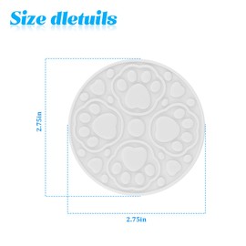 FALVFUN Car Cup Holder Coasters, 2PCS 2.75 inch Silicone Anti Slip Cute Dog Paw Vehicle Cup Mats, Automotive Water Bottles Holder Decorative Accessories, Universal for SUV RV Truck (White)