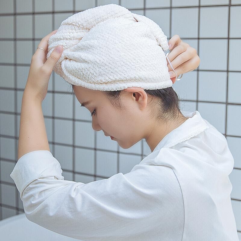Plush Microfiber Towel Wrap for Women Fast Drying Hair Turban