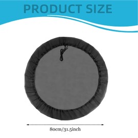 Outddor Rain Barrel Cover,Ompinda 2 Pack Mesh Water Collection Bucket Yarn Cover with Drawstring Buckets Protector Screen for Preventing Mosquito,Fallen Leaves (80cm)