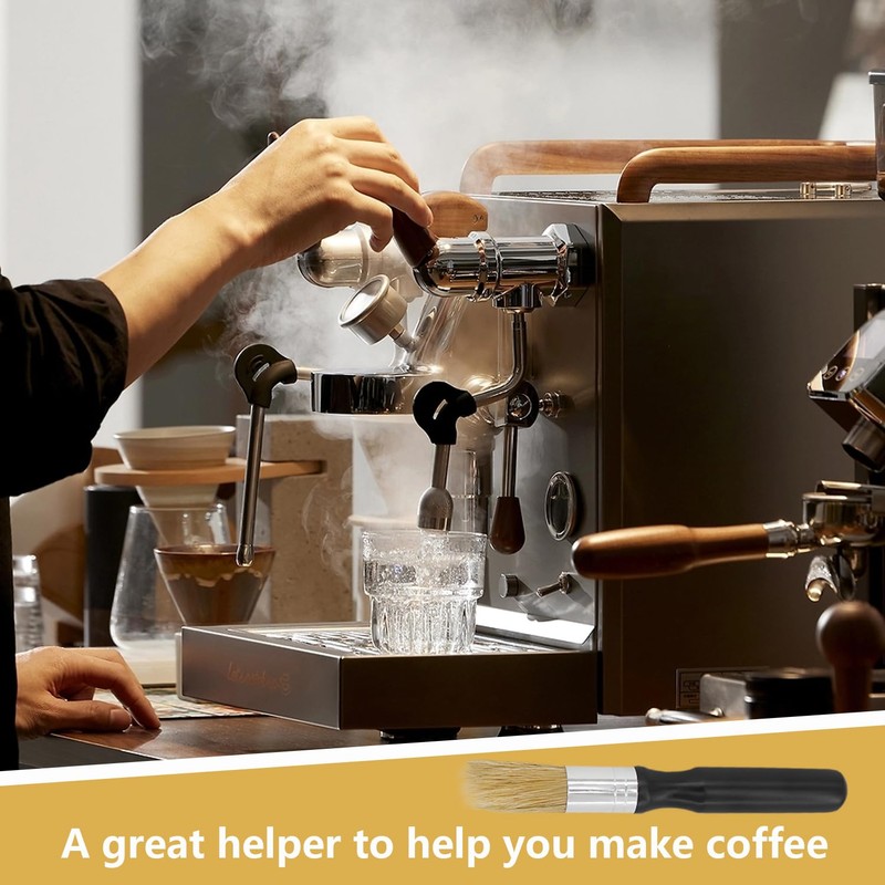 Landrain Barista Brush Portafilter Cleaning, Vegan Coffee Brush