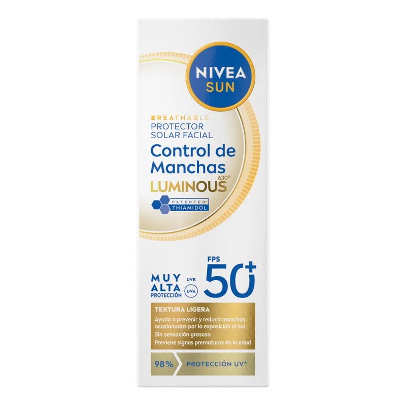 Protector Solar Facial NIVEA SUN Control De Manchas Luminous 630°