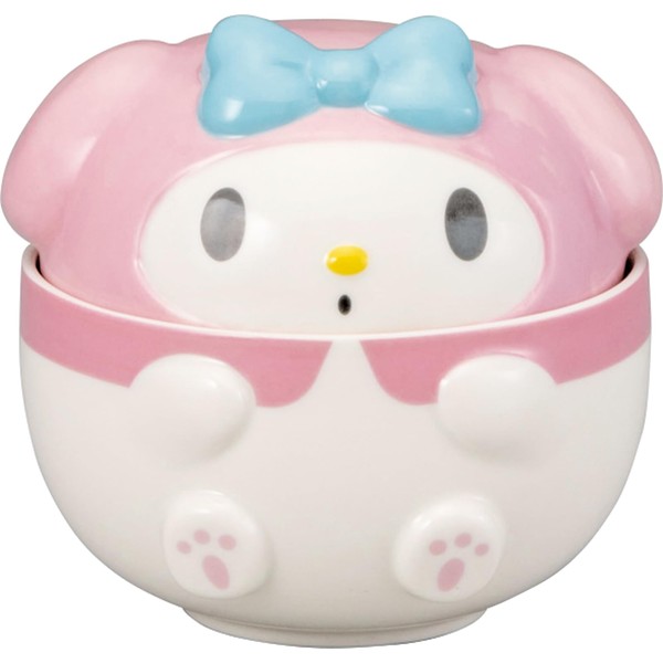 Sanrio SAN4556-3 Maarui My Melody 3D Bowl Bowl with Lid,