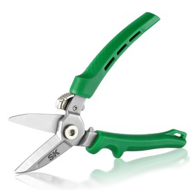 SK 8" Heavy Duty Scissors, All Purpose Shears, Drop Forged CR-V Blades with Safety Lock, Comfortable Grips