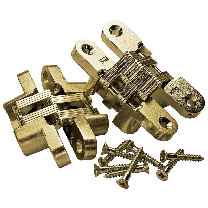 Black Finish Soss Concealed Hinge,Wings measure 3/8" Wide x 1-11/16"