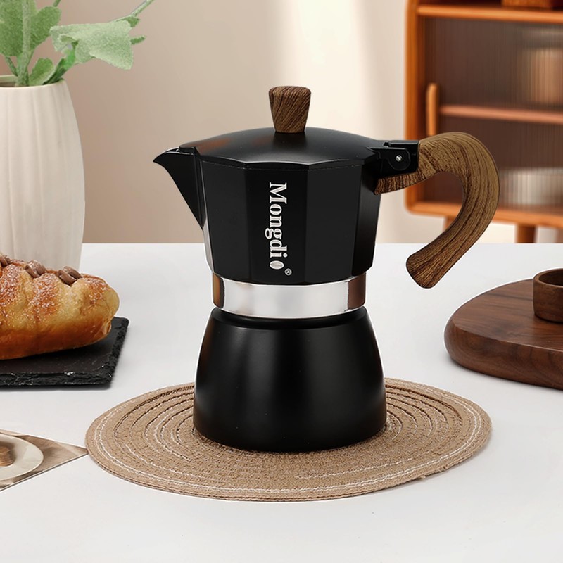 Mongdio Stovetop Espresso Maker Moka Pot, Cuban Coffee Maker Stove
