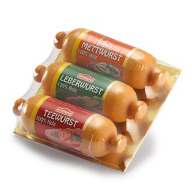 Erzi 15045 Würstchen zum Streichen aus Holz, Kaufladenartikel für Kinder, Rollenspiele