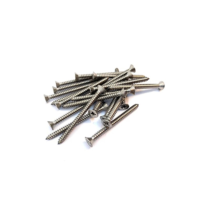No.8 x 2" (4.2mm x 50mm) Pozi Countersunk Self-Tapping Screw