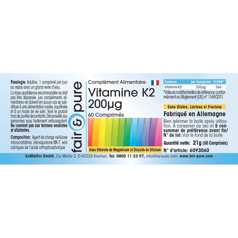 Fair & Pure® - Vitamin K2 Tablets 200 mcg -