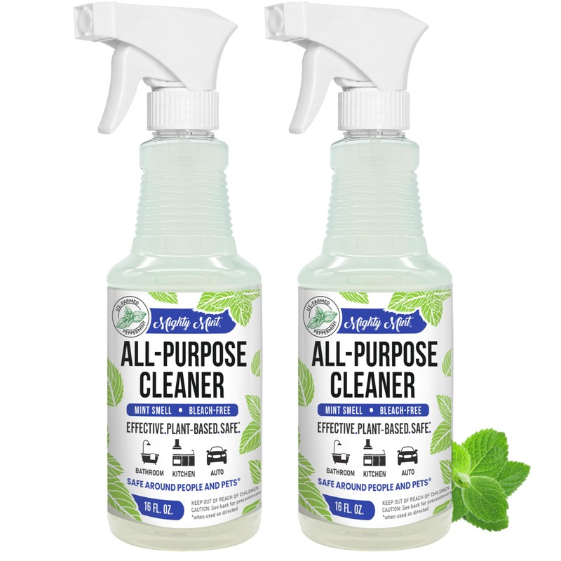 Mighty Mint All-Purpose Cleaner Spray for Home, Kitchen, Bathroom, Natural