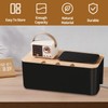 Cable Tidy Box, Cord Organizer Box with Wooden Lid, 36