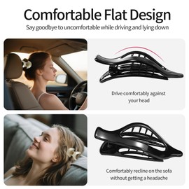 MOXYOY 2 Pcs Flat Hair Claw Clips for Women,Hair Claw Clips for Thick Thin & Fine Girls, Duckbill Hair Clips, Non Slip Strong Hold French Matte Claws Accessories