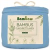 Light Blue Bamboo Bed Sheet without Elastic Band, Cooling 180