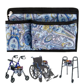 Wheelchair Side Bag with Cup Holder,Wheelchair Bag,Walker Bag,Wheelchair Side Bag for Most Walker,Rollator,Electric Scooter Wheelchairs,Fits Water Bottle Phone Wallet Wheelchair Armrest Pouch