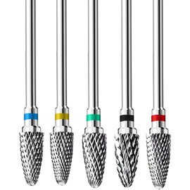 LATRAT 5 specifications, set of punte da fresa per unghie in acrilico, 2.35 mm, in tungsteno, by nail art, instruments per manicure e pedicure, per uso domestico