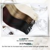 Moresoo Hair Extensions for Women Clip in Human Hair Ombre