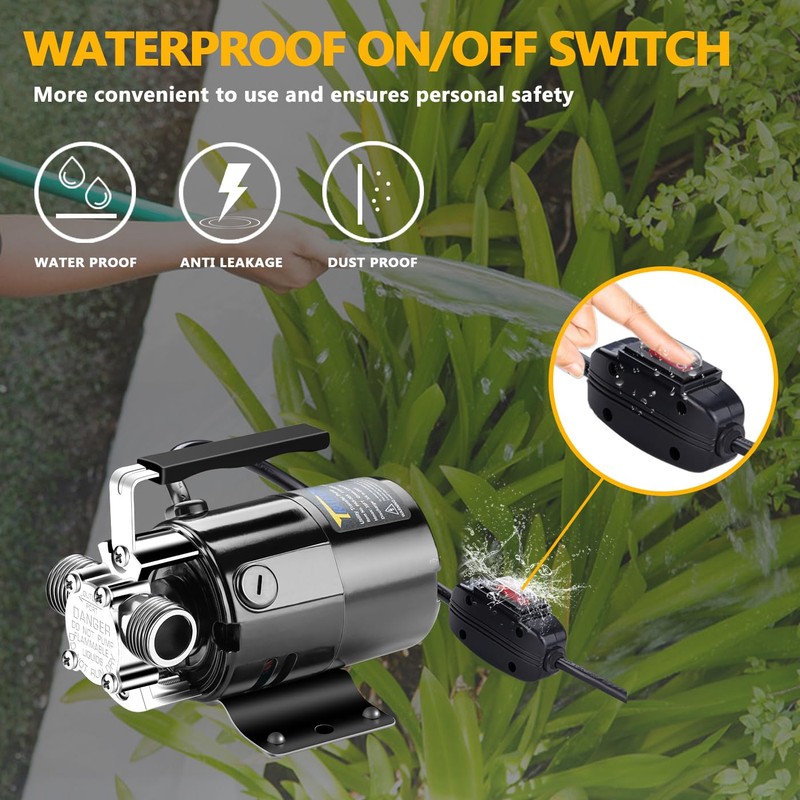 Trupow 1/10HP 330GPH 115-Volt Mini Portable Electric Utility Sump Transfer