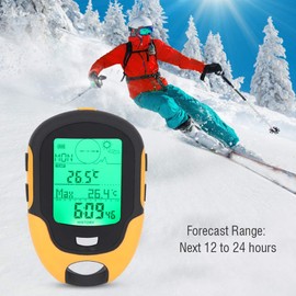 XIASABA Multifunction Digital Altimeter Fr500 Outdoor Multifunctional Car Altimeter Barometer Thermometer Hygrometer Compass Altimeter for Hiking Digital Barometer