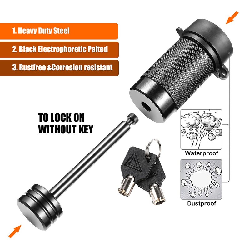 CZC AUTO Trailer Tongue Coupler Lock Keyed Alike Dia 1/4