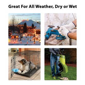 4 Pack Extension Cord Protective Cover Set (Black) | Indoor Outdoor Water-Resistant Holder for Holiday String Lights and Wires | Capsule Shaped Protector with Large Compartment