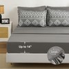 Yiran Boho Aztec Comforter Set Queen Size, Grey Comforter Bedding