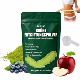 Grüne Entgiftungspulver,Grünes Superfood Pulver mit 8 Pflanzenstoffen,Grüne Balance Stoffwechsel-Pulver 200g,Fördert den Stoffwechsel und Sorgt für Sanfte Pflege