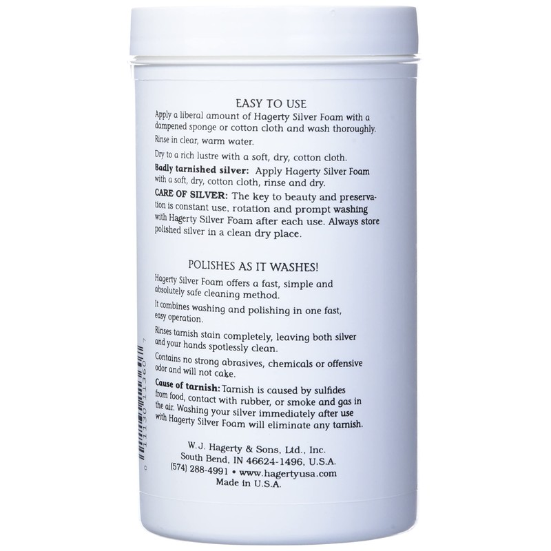 Hagerty Silver Foam: Mild Silver Polish, Gently Removes Tarnish from