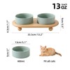 Havniva Ceramic Elevated Cat Food and Water Bowl, Kitty Bowl,