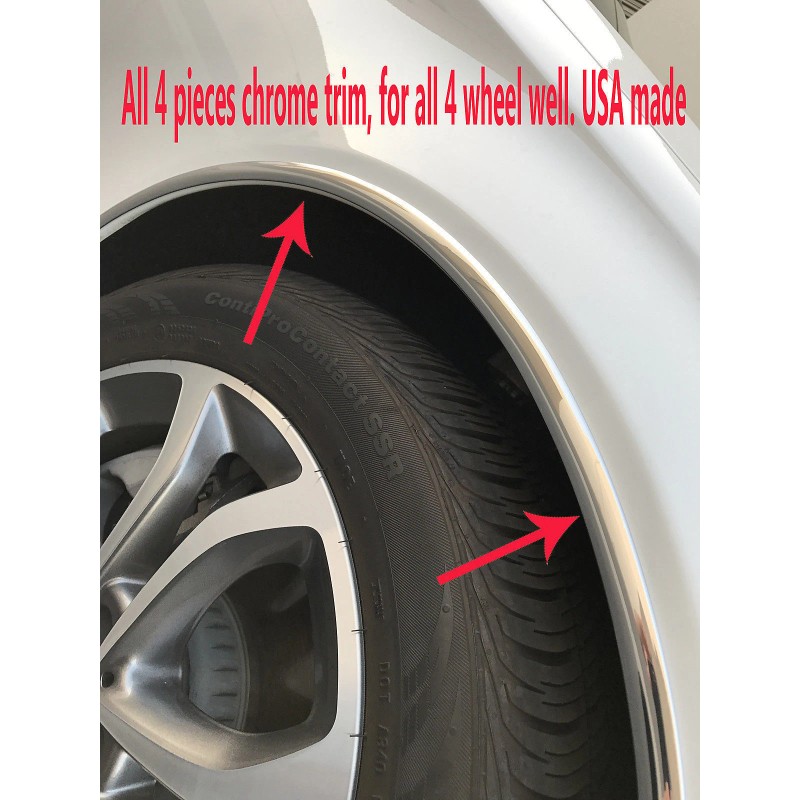 MyFrameAccessory 2005-2018 Jeep Models 4pc Chrome Wheel Well Fender Trim
