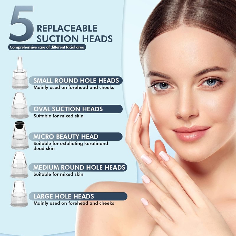 Blackhead Remover Pore Vacuum, Upgraded Black Head Remover for Face,
