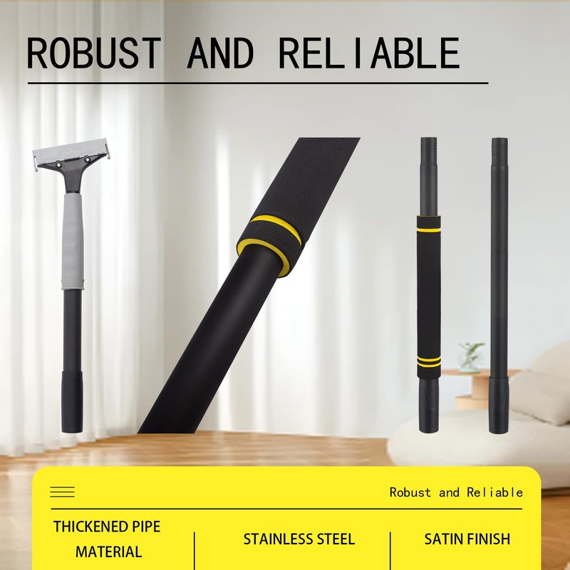 Quynhni Floor Scraper Tool, Floor Scraper Long Handle Heavy-duty 16-47"
